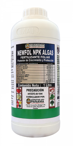 NEWFOL NPK ALGAS-nutricion-vegetal-bioestimulante-cultivos-mai-dominicana